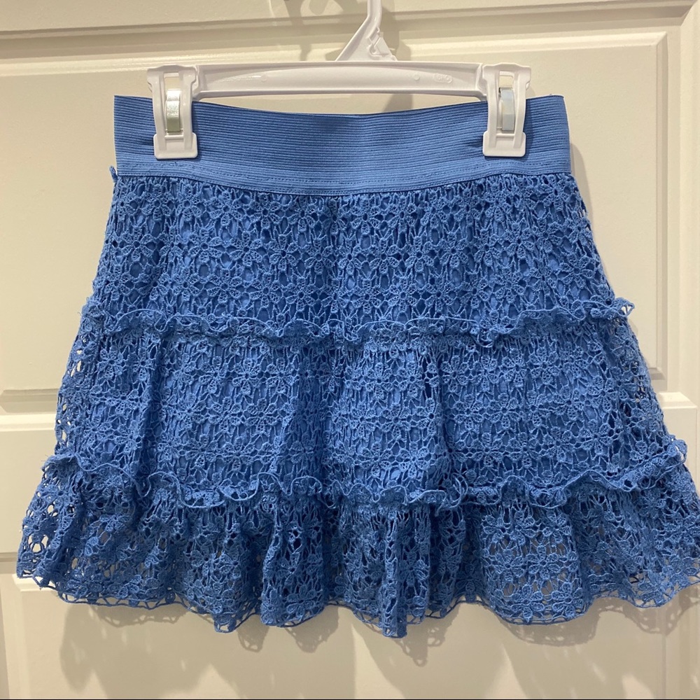 2/$10 Justice Blue Flower Skirt Skort Girls Size 10